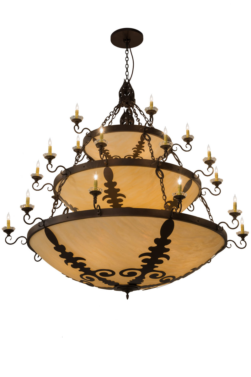 Meyda Tiffany 179846 41 Light Chandelier, Mahogany Bronze