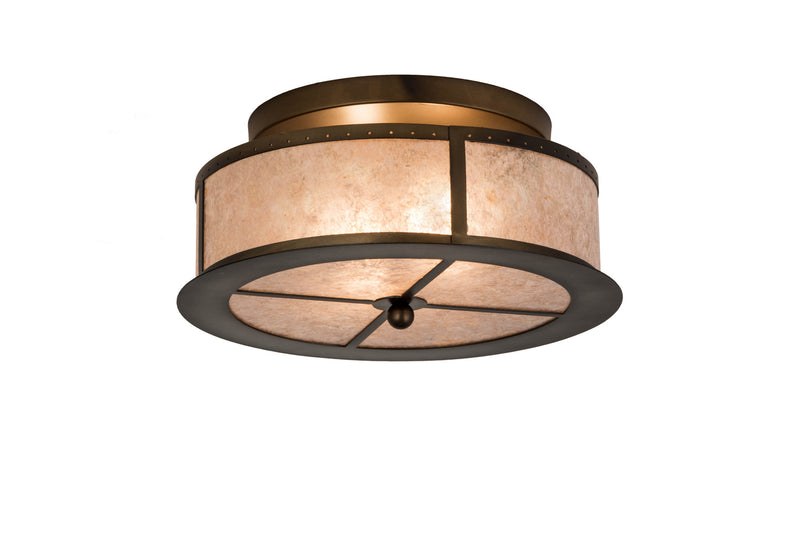 Meyda Tiffany 179887 Four Light Flushmount, Antique Copper