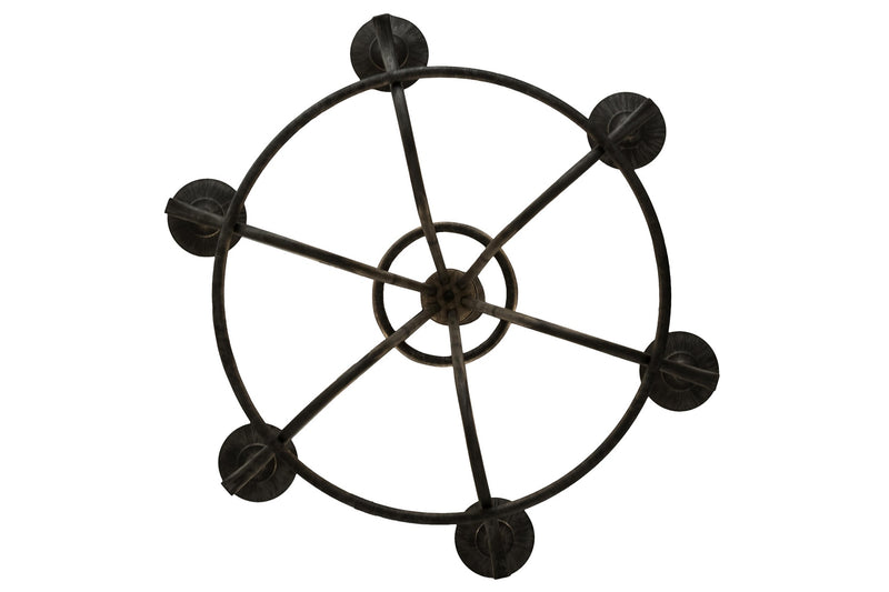 Meyda Tiffany 179905 Six Light Chandelier, Antique Iron Ore