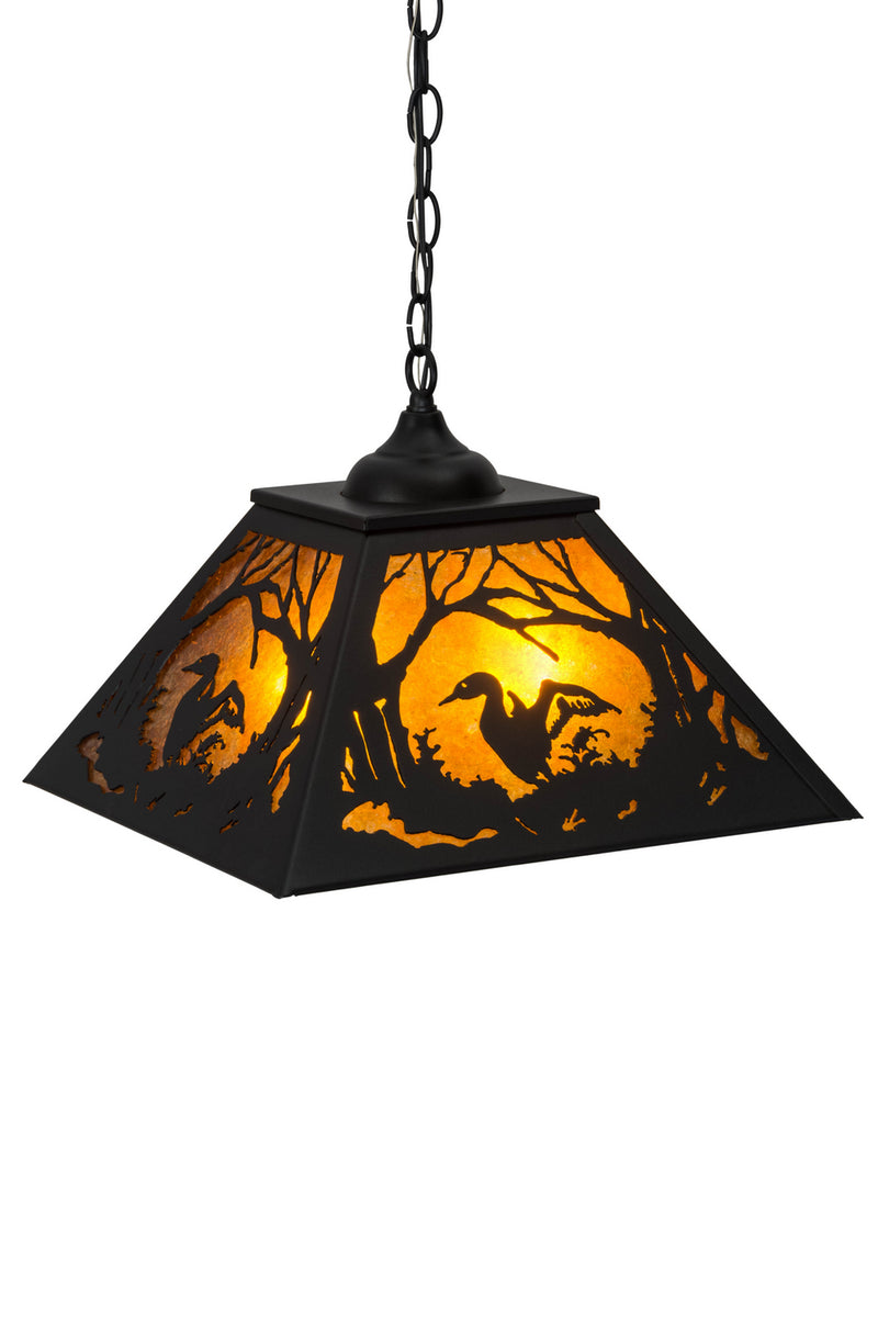 Meyda Tiffany 180040 Two Light Pendant, Textured Black