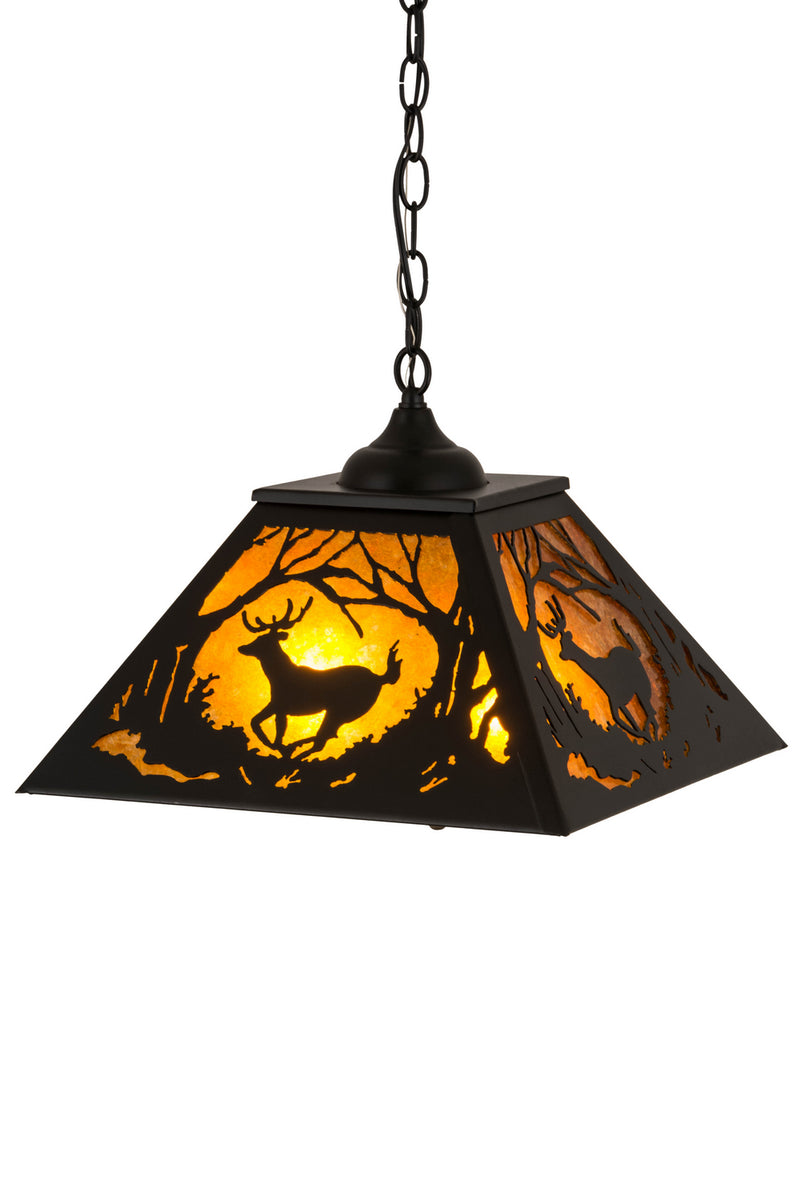 Meyda Tiffany 180042 Two Light Pendant, Textured Black
