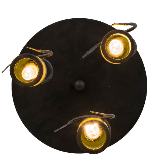 Meyda Tiffany 180049 Three Light Pendant, Textured Black