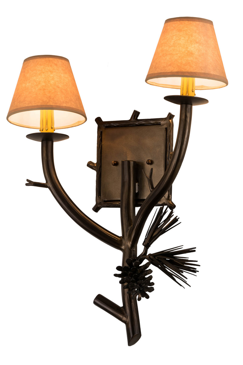 Meyda Tiffany 180106 Two Light Wall Sconce, Antique Copper