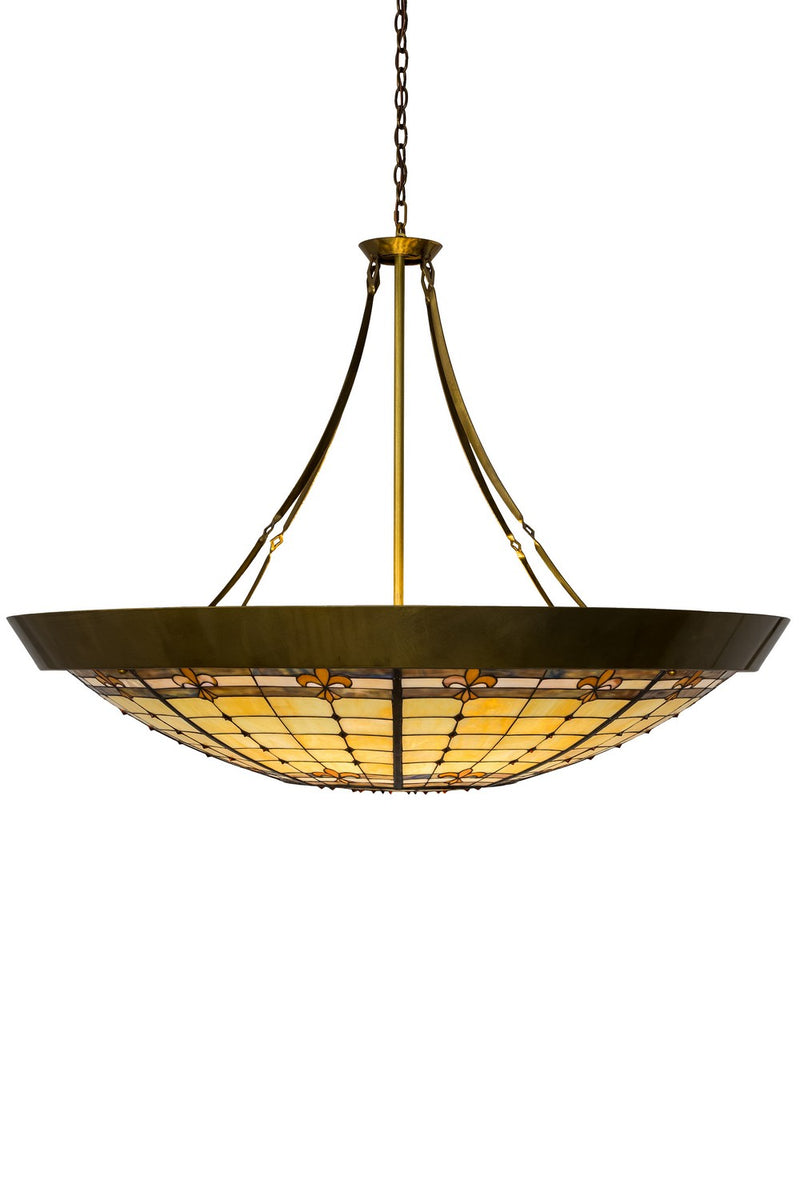 Meyda Tiffany 180289 Ten Light Inverted Pendant, Transparent Brass