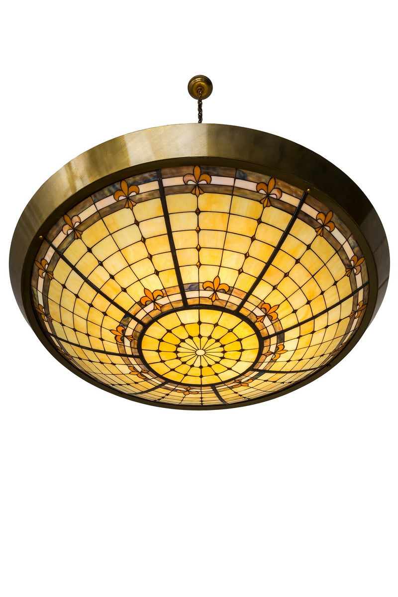 Meyda Tiffany 180289 Ten Light Inverted Pendant, Transparent Brass
