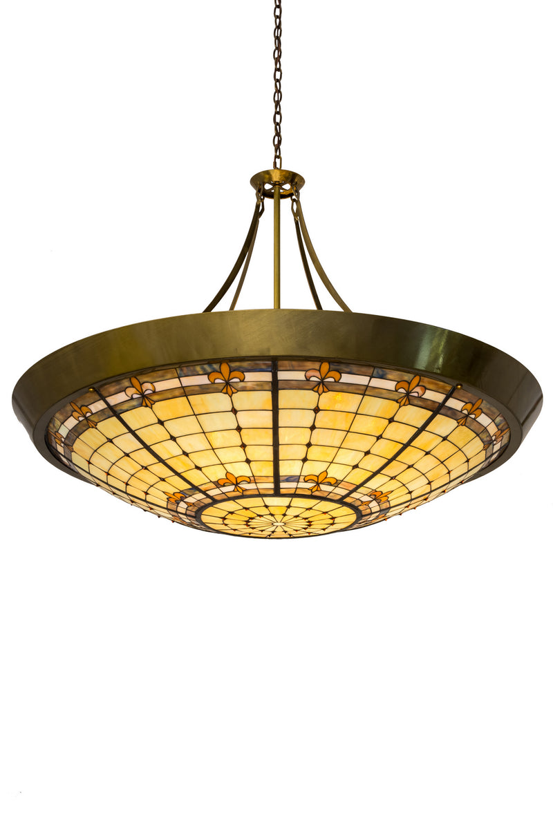Meyda Tiffany 180289 Ten Light Inverted Pendant, Transparent Brass