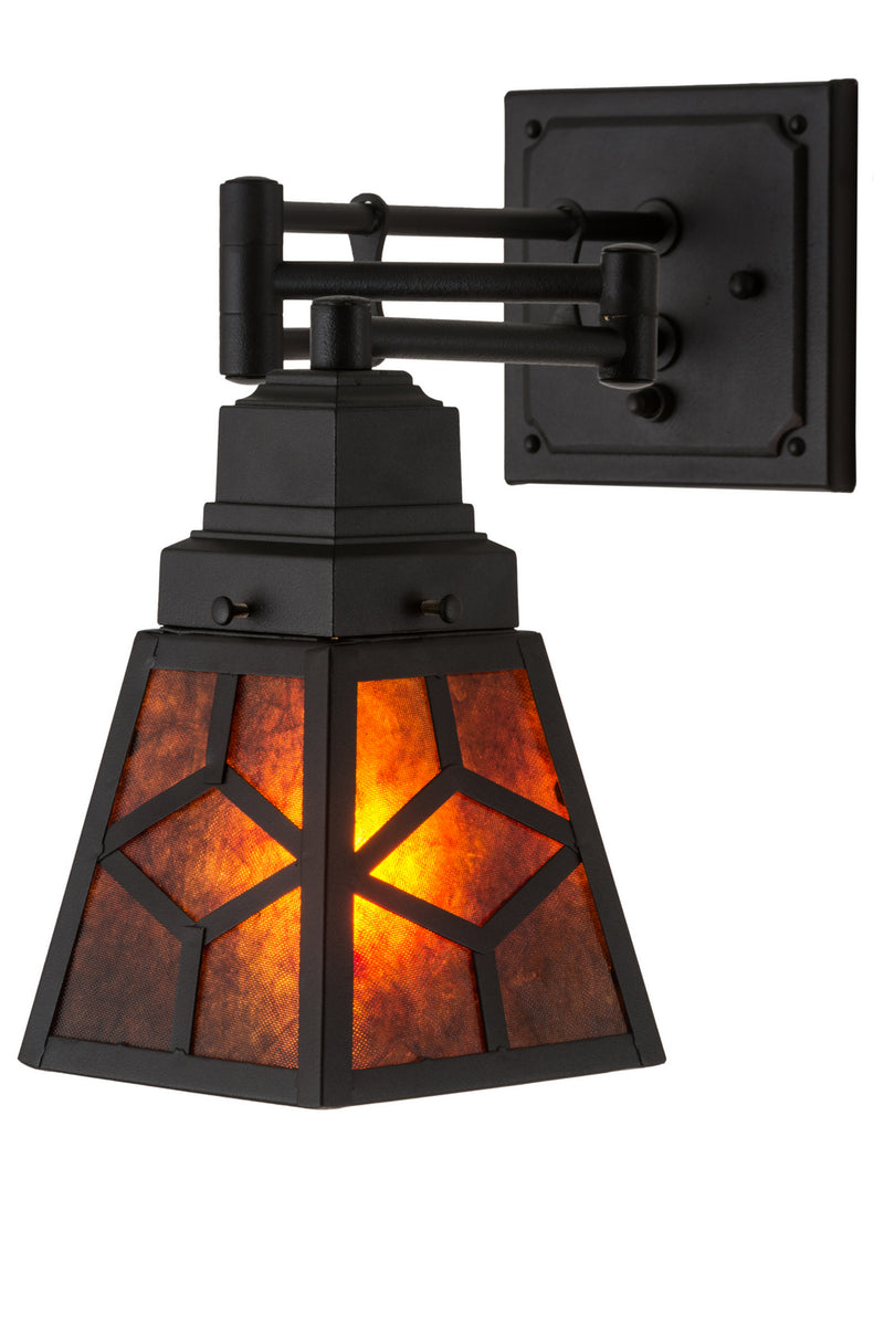 Meyda Tiffany 180314 One Light Wall Sconce, Textured Black