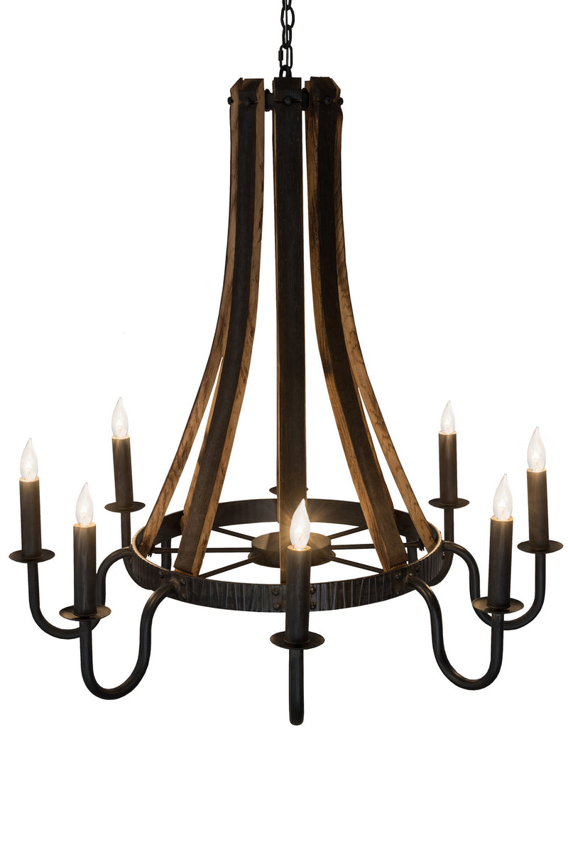 Meyda Tiffany 180364 Eight Light Chandelier, Costello Black