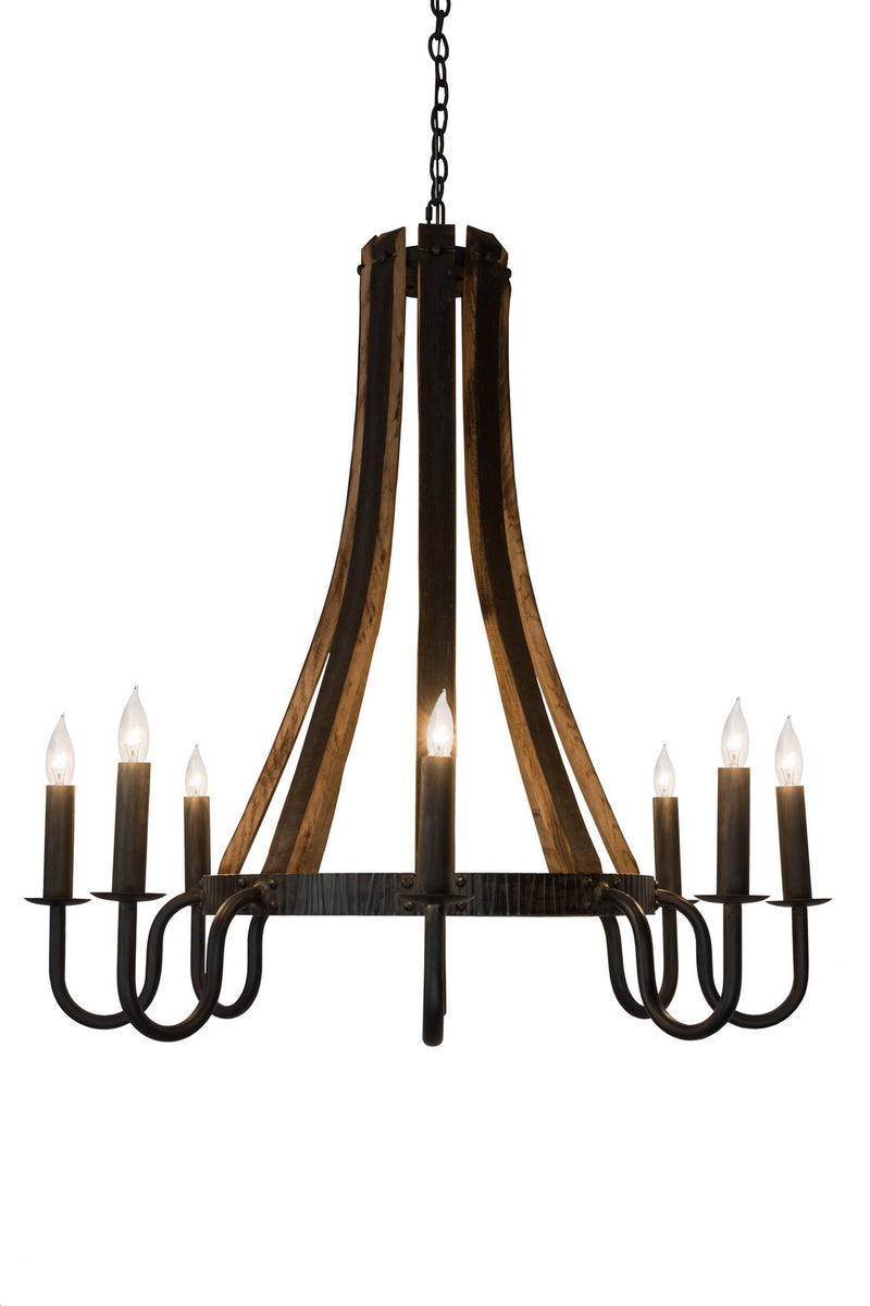 Meyda Tiffany 180364 Eight Light Chandelier, Costello Black