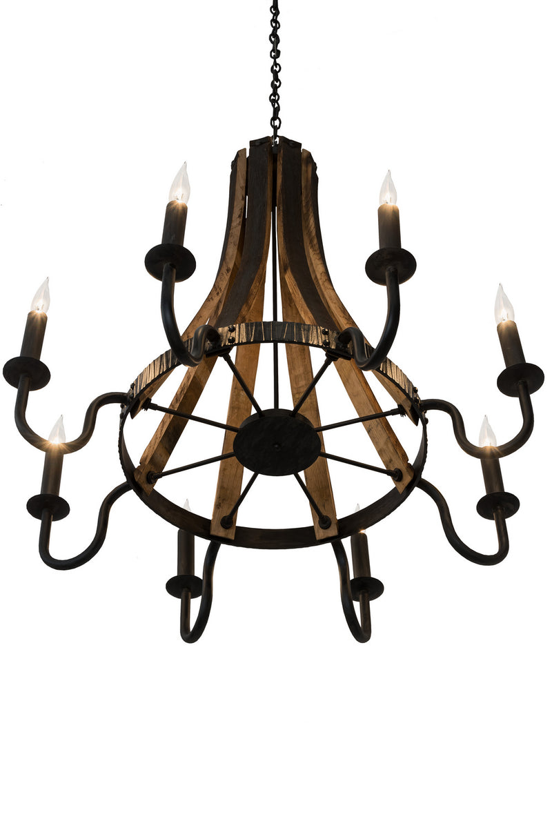 Meyda Tiffany 180364 Eight Light Chandelier, Costello Black