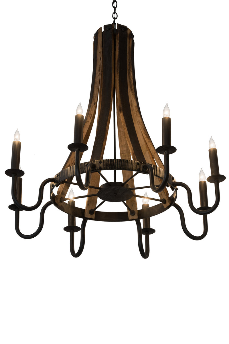 Meyda Tiffany 180364 Eight Light Chandelier, Costello Black
