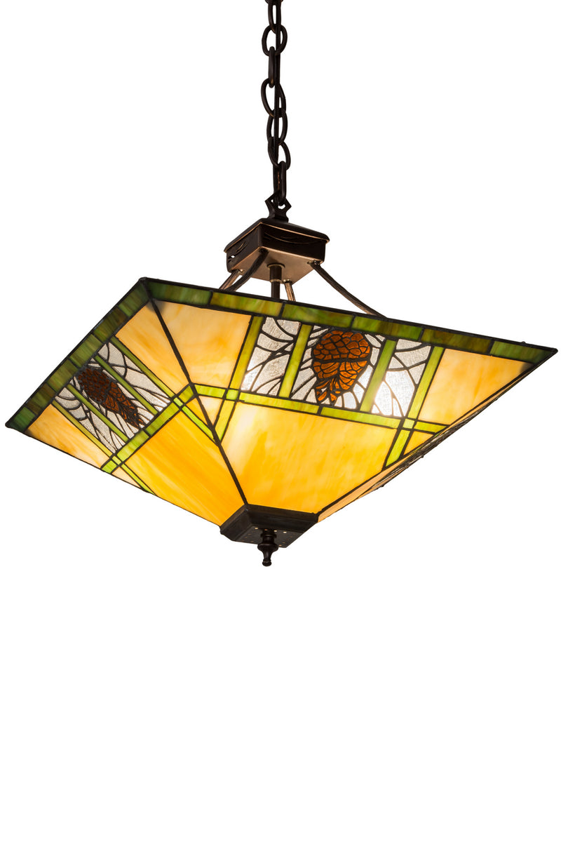 Meyda Tiffany 180479 Four Light Pendant, Mahogany Bronze