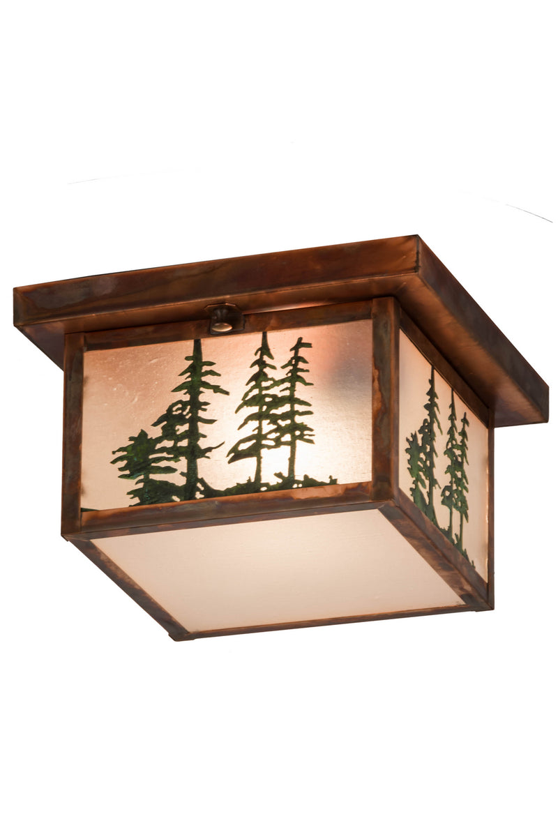 Meyda Tiffany 180660 One Light Flushmount, Vintage & Verdi Copper