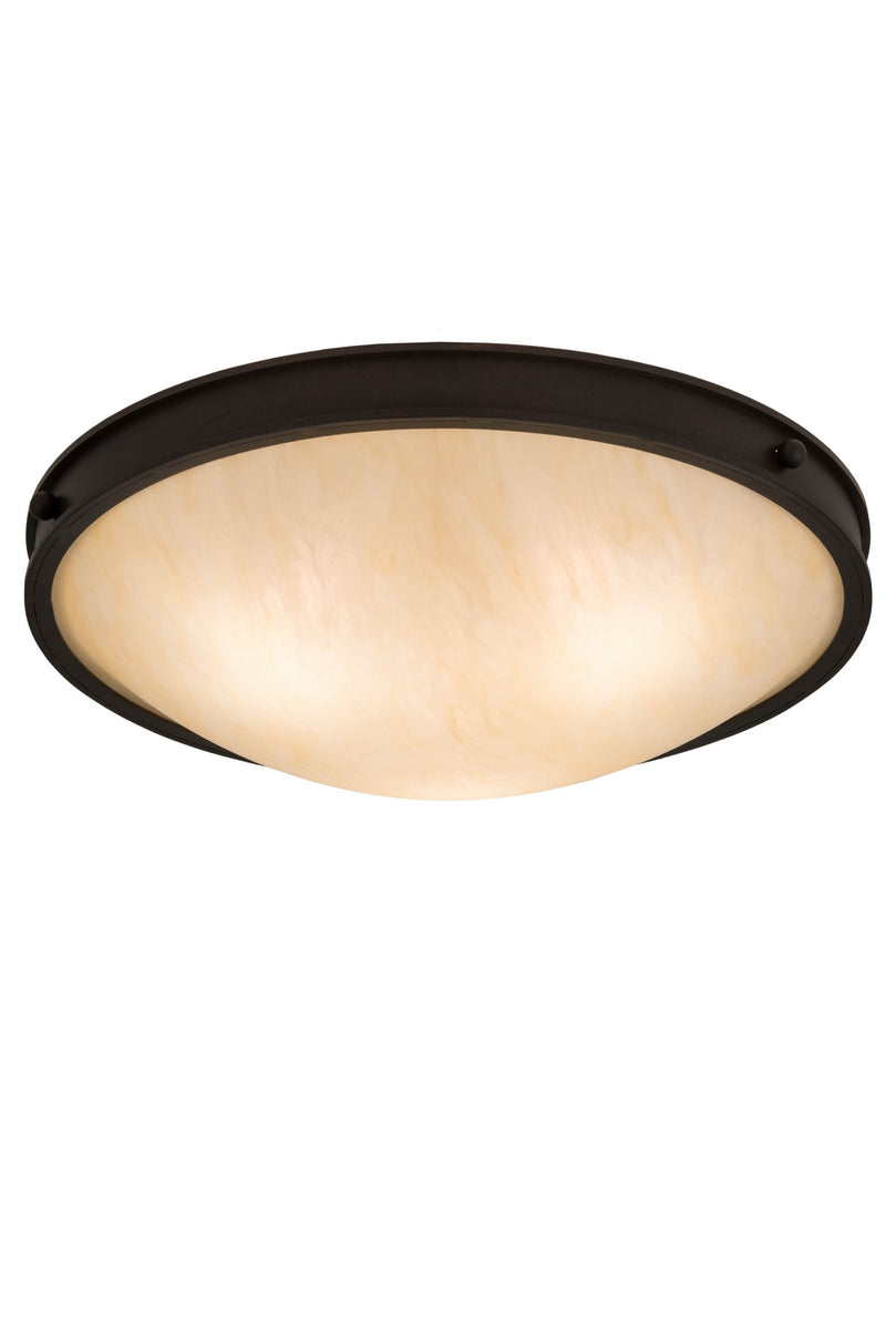 Meyda Tiffany 180743 Three Light Flushmount, Copper Rust