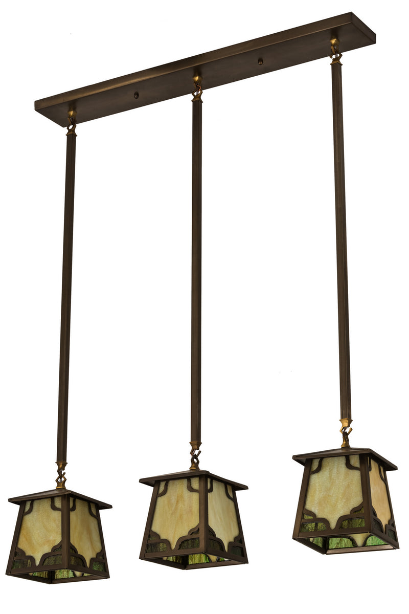 Meyda Tiffany 180749 Three Light Island Pendant, Antique Copper