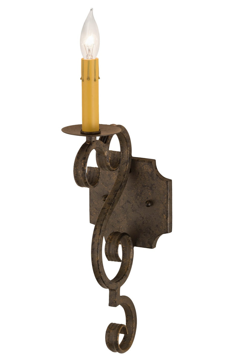 Meyda Tiffany 180945 One Light Wall Sconce, Golden Bronze