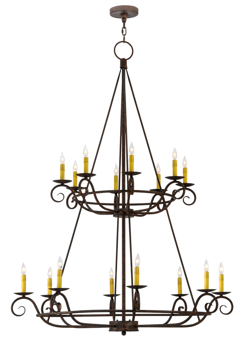 Meyda Tiffany 180961 16 Light Chandelier, Black Metal