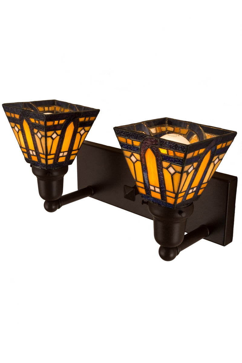 Meyda Tiffany 180978 Two Light Wall Sconce, Cafe-Noir
