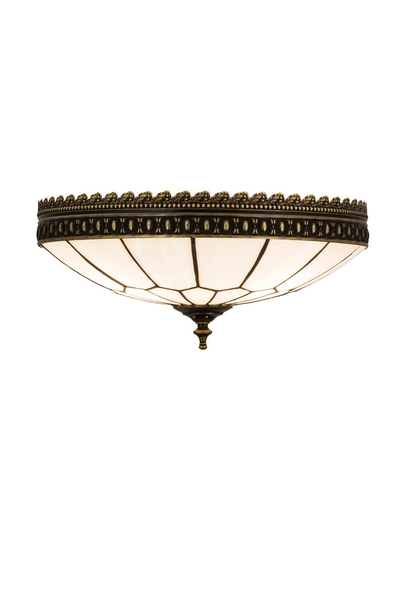 Meyda Tiffany 181233 Three Light Flushmount, Craftsman Brown
