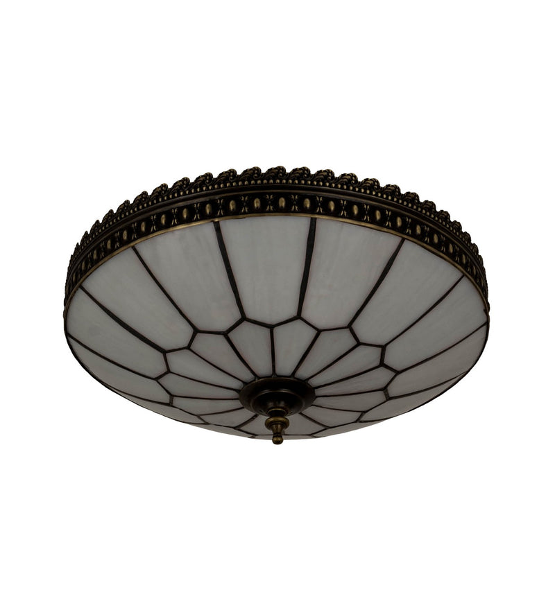 Meyda Tiffany 181233 Three Light Flushmount, Craftsman Brown