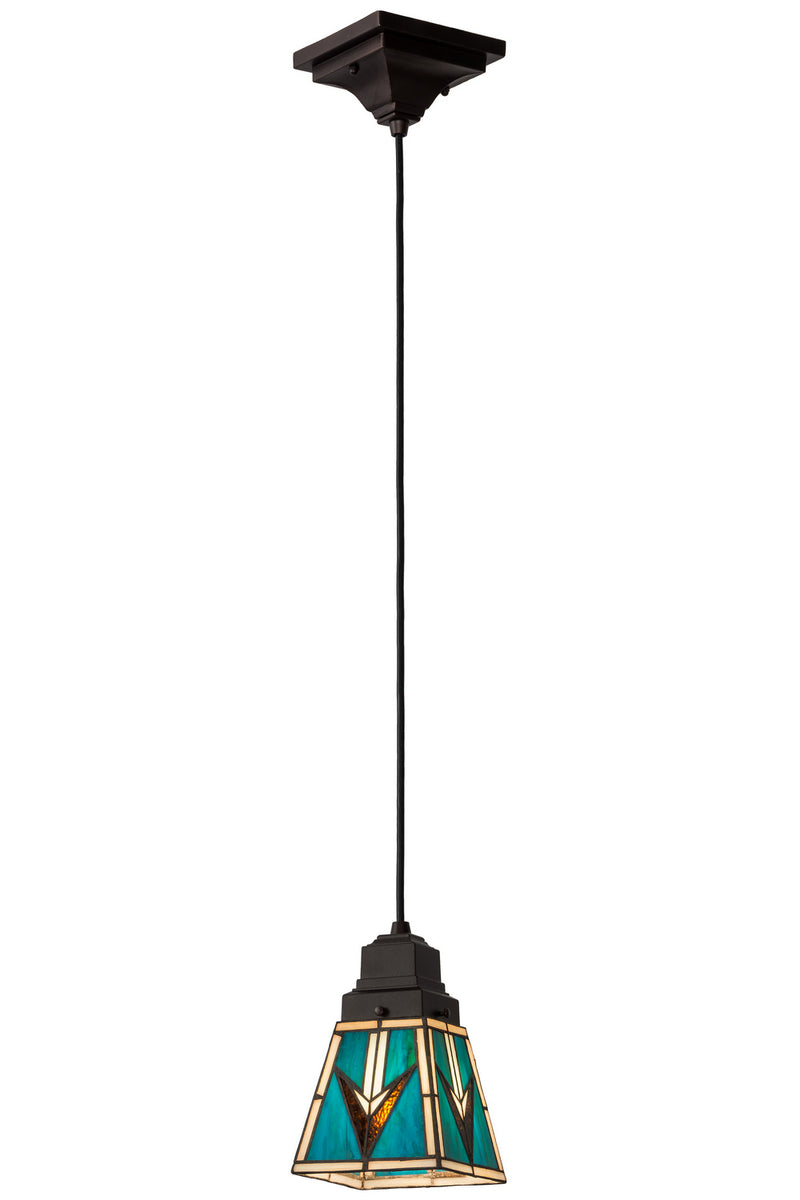 Meyda Tiffany 181346 One Light Mini Pendant, Ebna Amber Beige