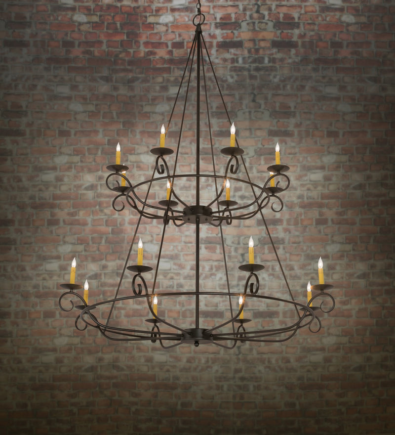 Meyda Tiffany 181462 16 Light Chandelier, Textured Black