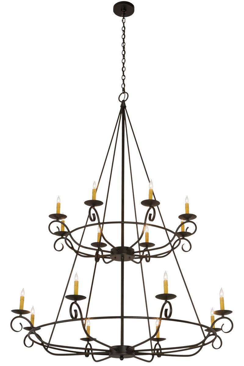 Meyda Tiffany 181462 16 Light Chandelier, Textured Black