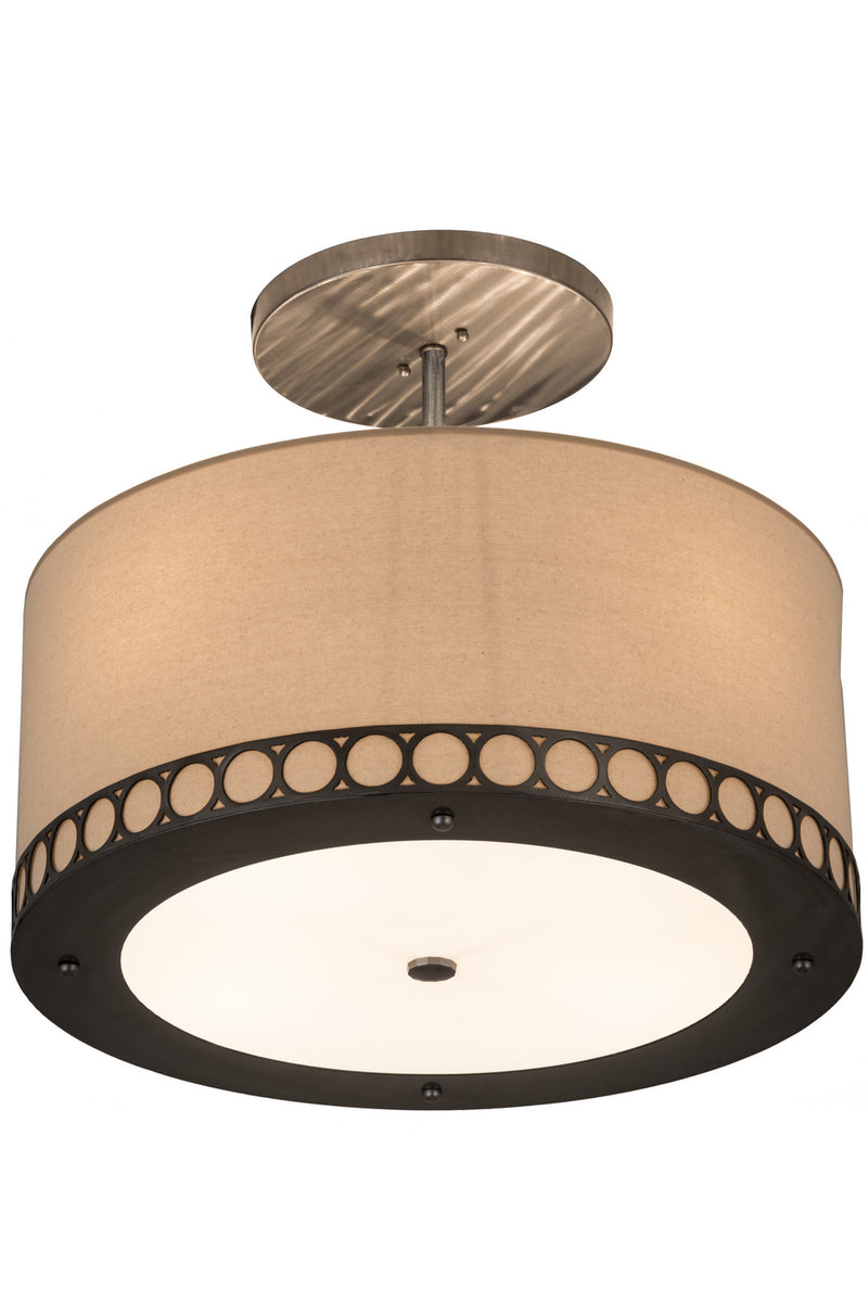 Meyda Tiffany 181526 Four Light Pendant, Satin Clear Steel