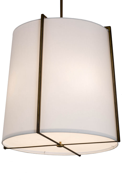 Meyda Tiffany 181543 Four Light Pendant, Aged Brass