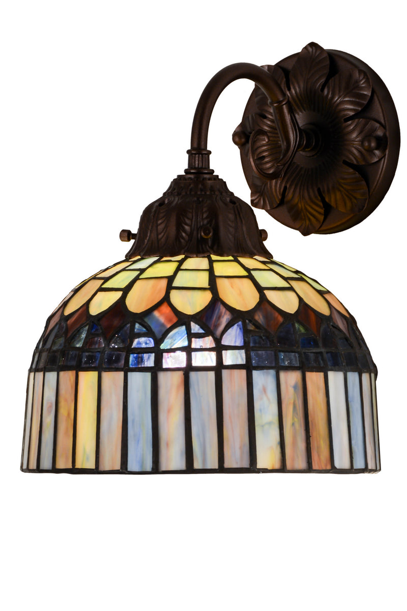 Meyda Tiffany 181722 One Light Wall Sconce, Mahogany Bronze