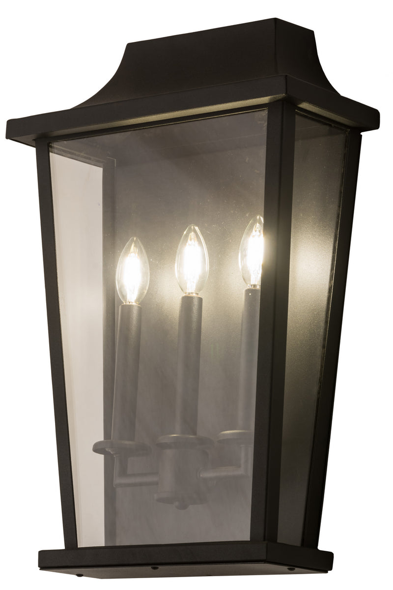 Meyda Tiffany 181919 Three Light Wall Sconce, Solar Black