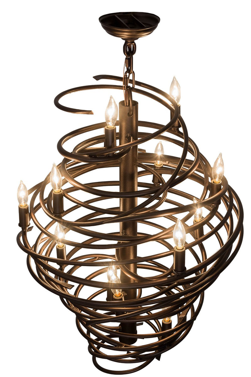 Meyda Tiffany 181999 13 Light Chandelier, Mahogany Bronze