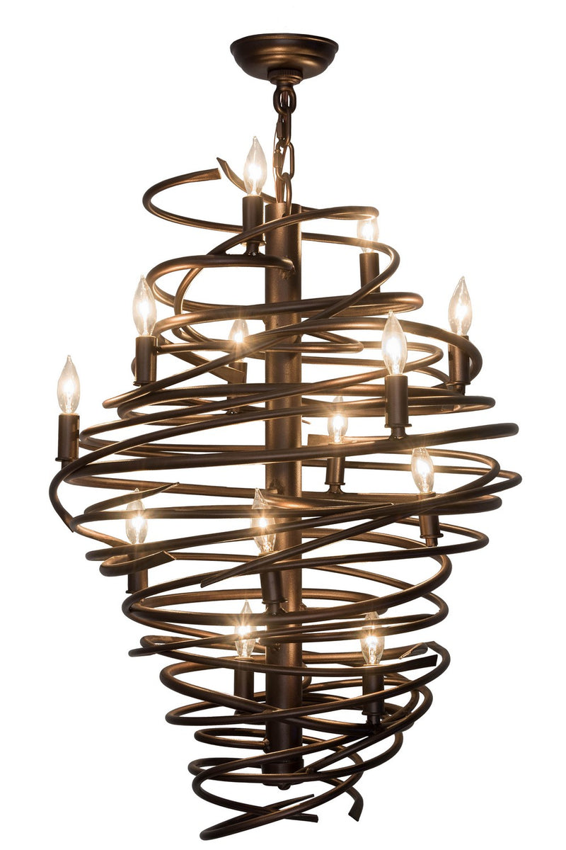 Meyda Tiffany 181999 13 Light Chandelier, Mahogany Bronze