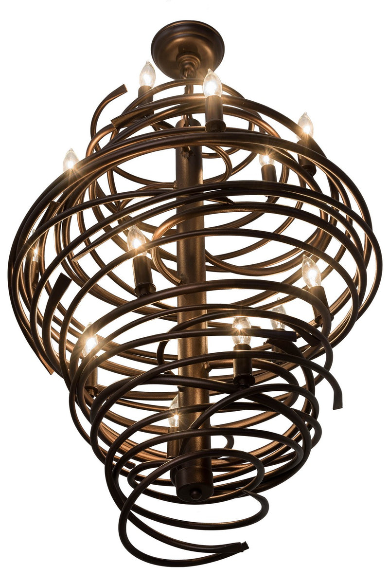 Meyda Tiffany 181999 13 Light Chandelier, Mahogany Bronze