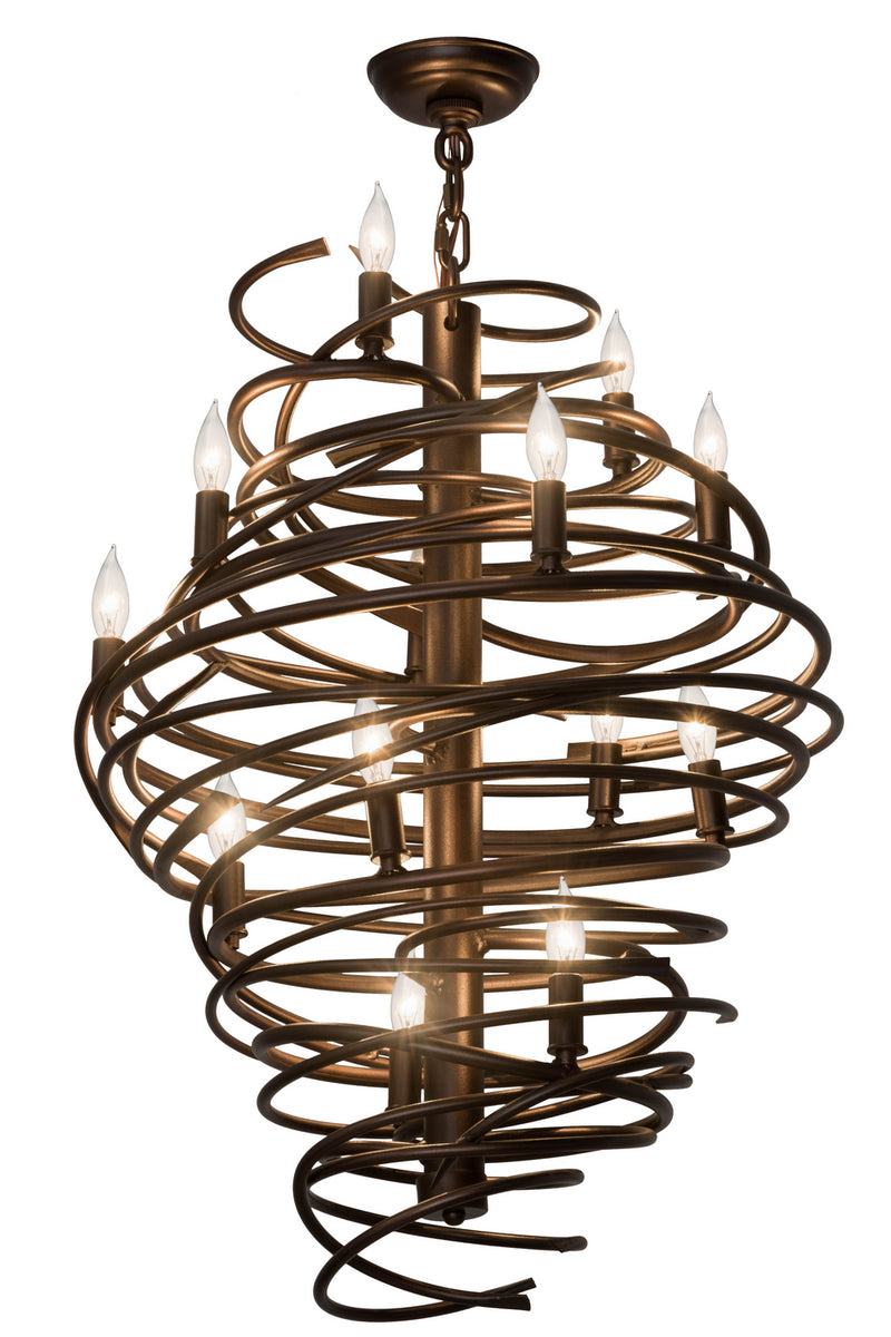Meyda Tiffany 181999 13 Light Chandelier, Mahogany Bronze