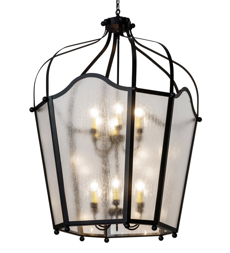 Meyda Tiffany 182046 12 Light Pendant, Textured Black