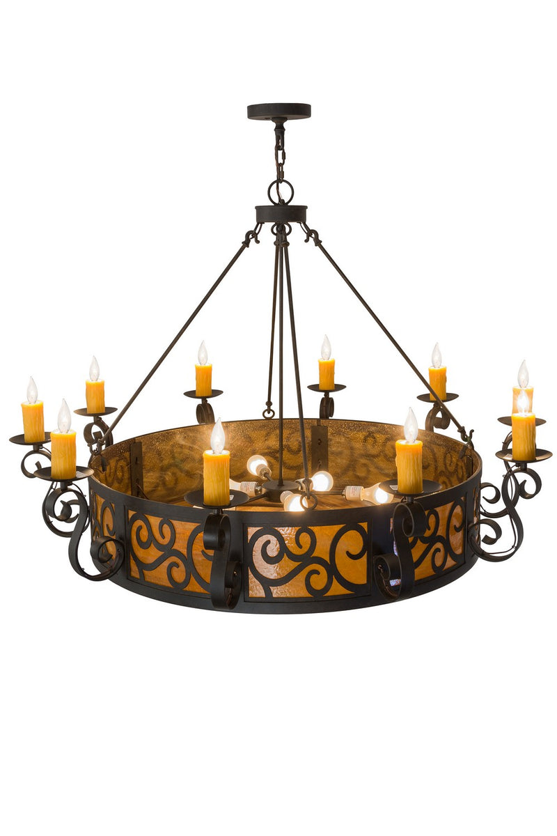 Meyda Tiffany 182230 16 Light Chandelier, Chestnut