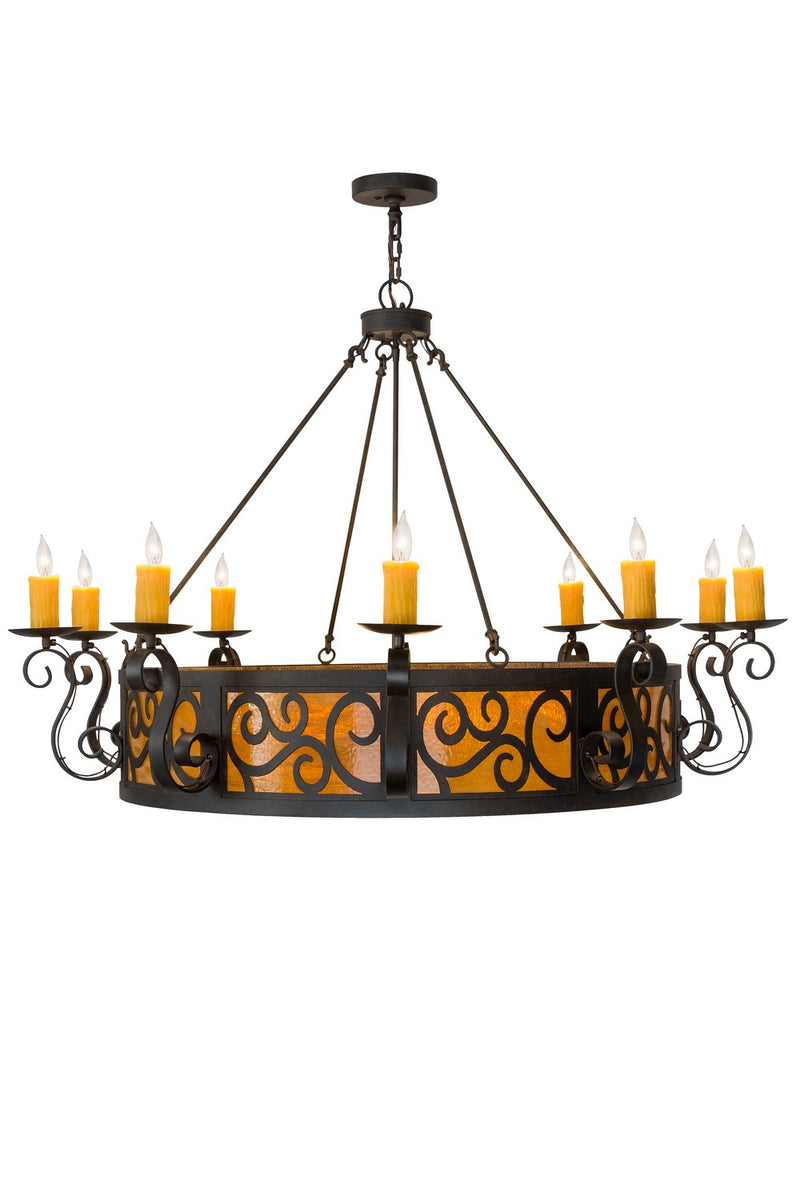 Meyda Tiffany 182230 16 Light Chandelier, Chestnut