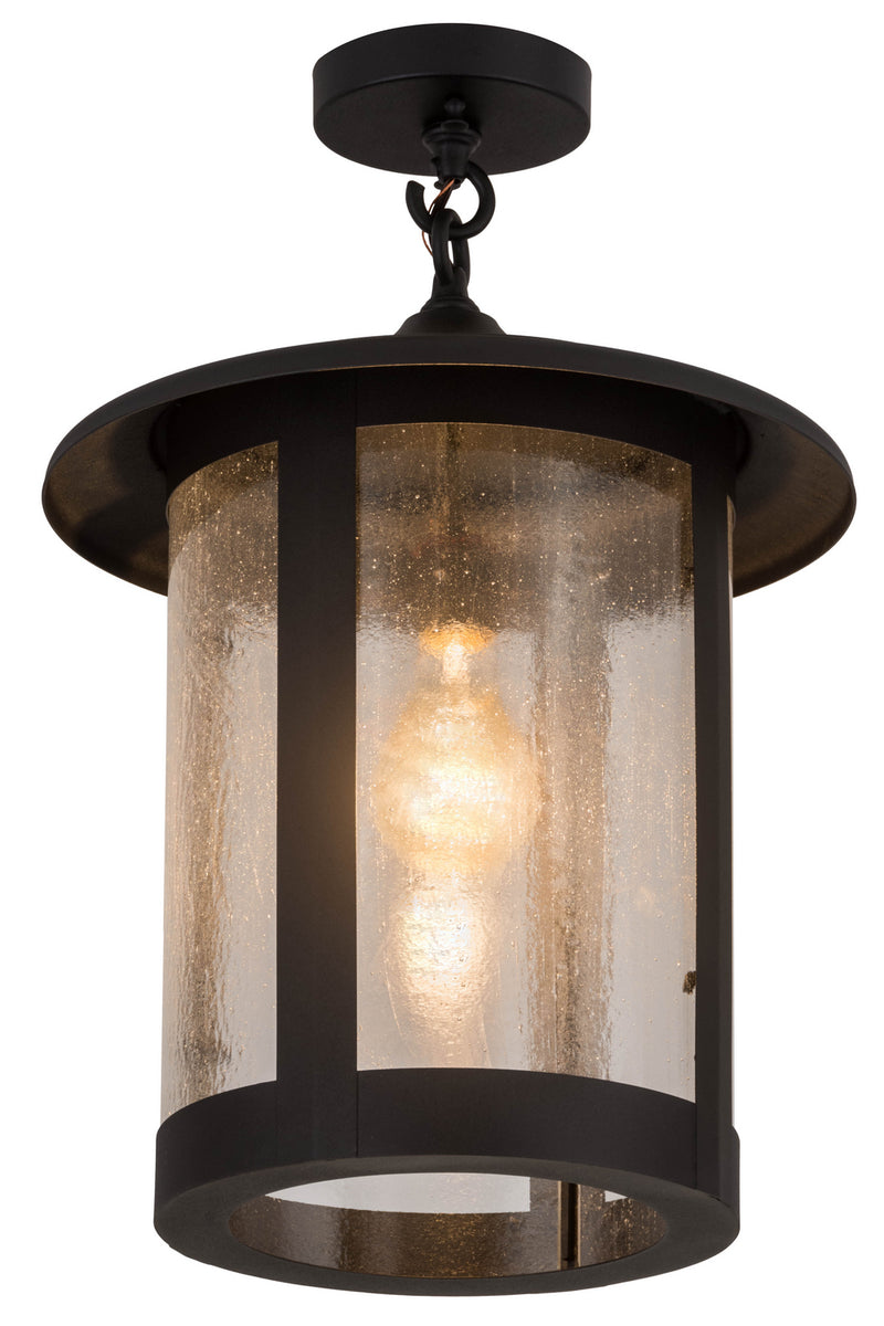 Meyda Tiffany 182360 One Light Semi-Flushmount, Old Wrought Iron
