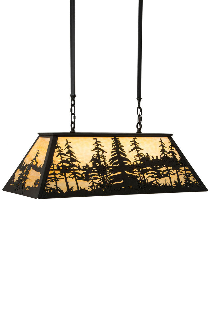 Meyda Tiffany 182464 Six Light Oblong Pendant, Timeless Bronze