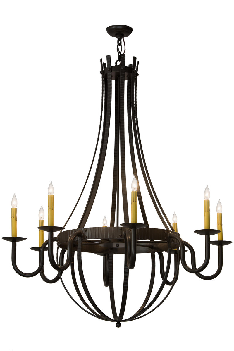 Meyda Tiffany 182536 Eight Light Chandelier, Timeless Bronze