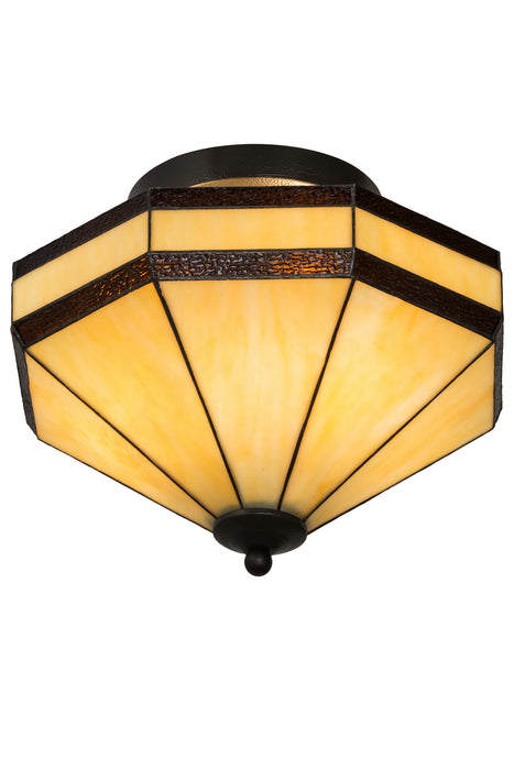 Meyda Tiffany 182677 Three Light Semi-Flushmount, Textured Timeless Bronze
