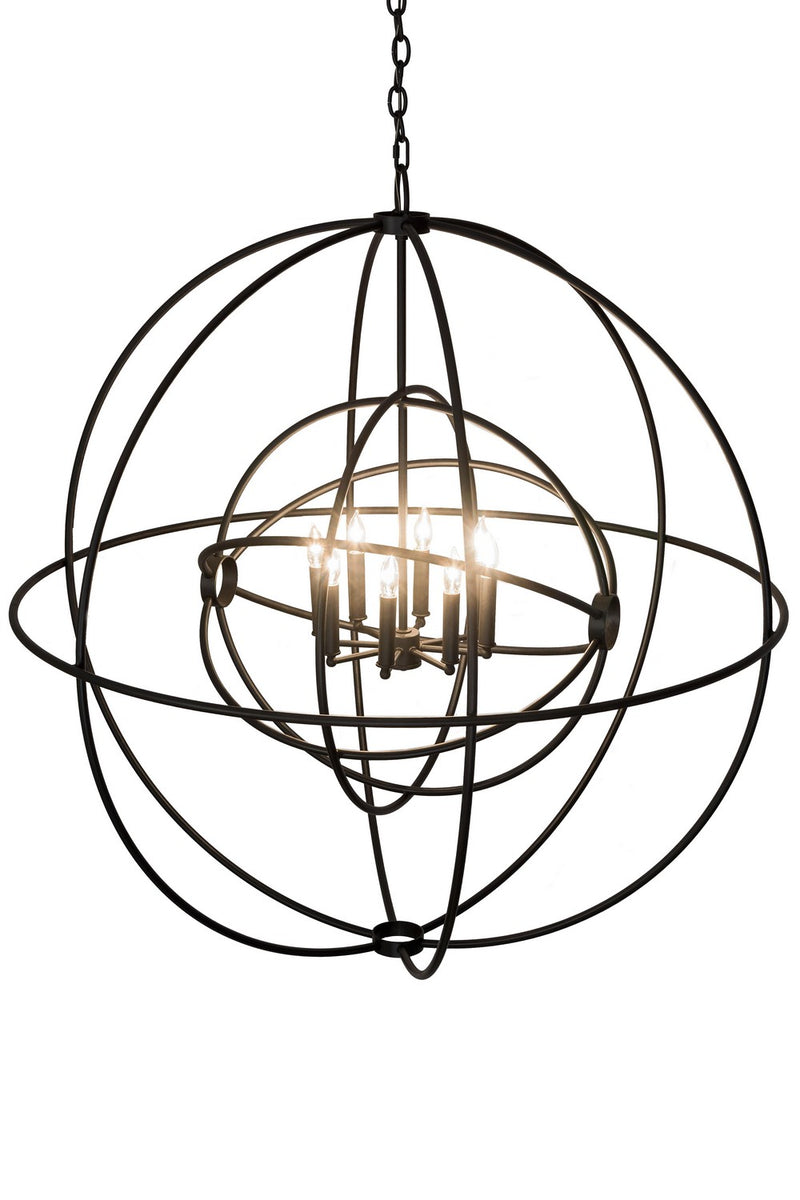Meyda Tiffany 182735 Eight Light Chandelier, Textured Black
