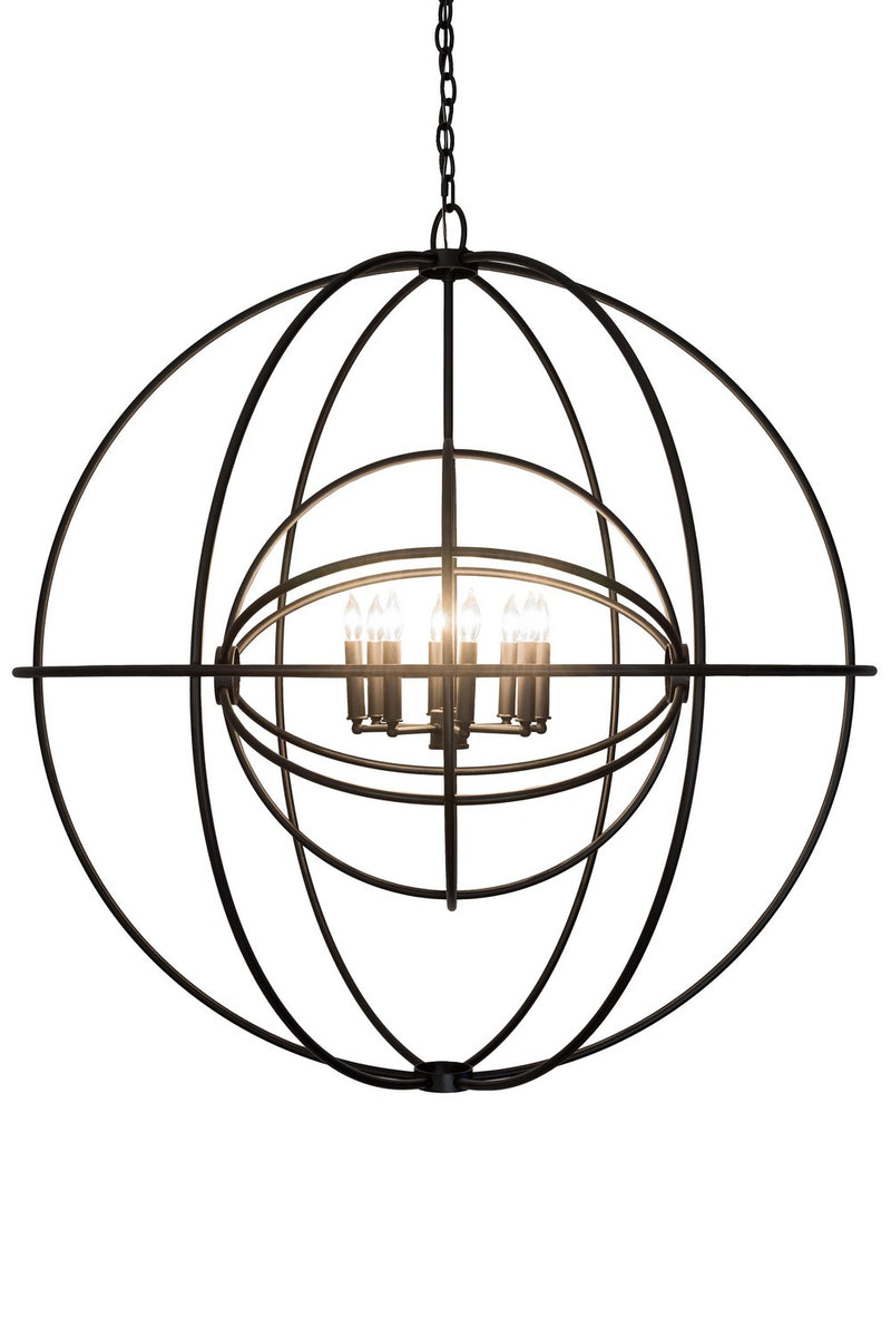 Meyda Tiffany 182735 Eight Light Chandelier, Textured Black