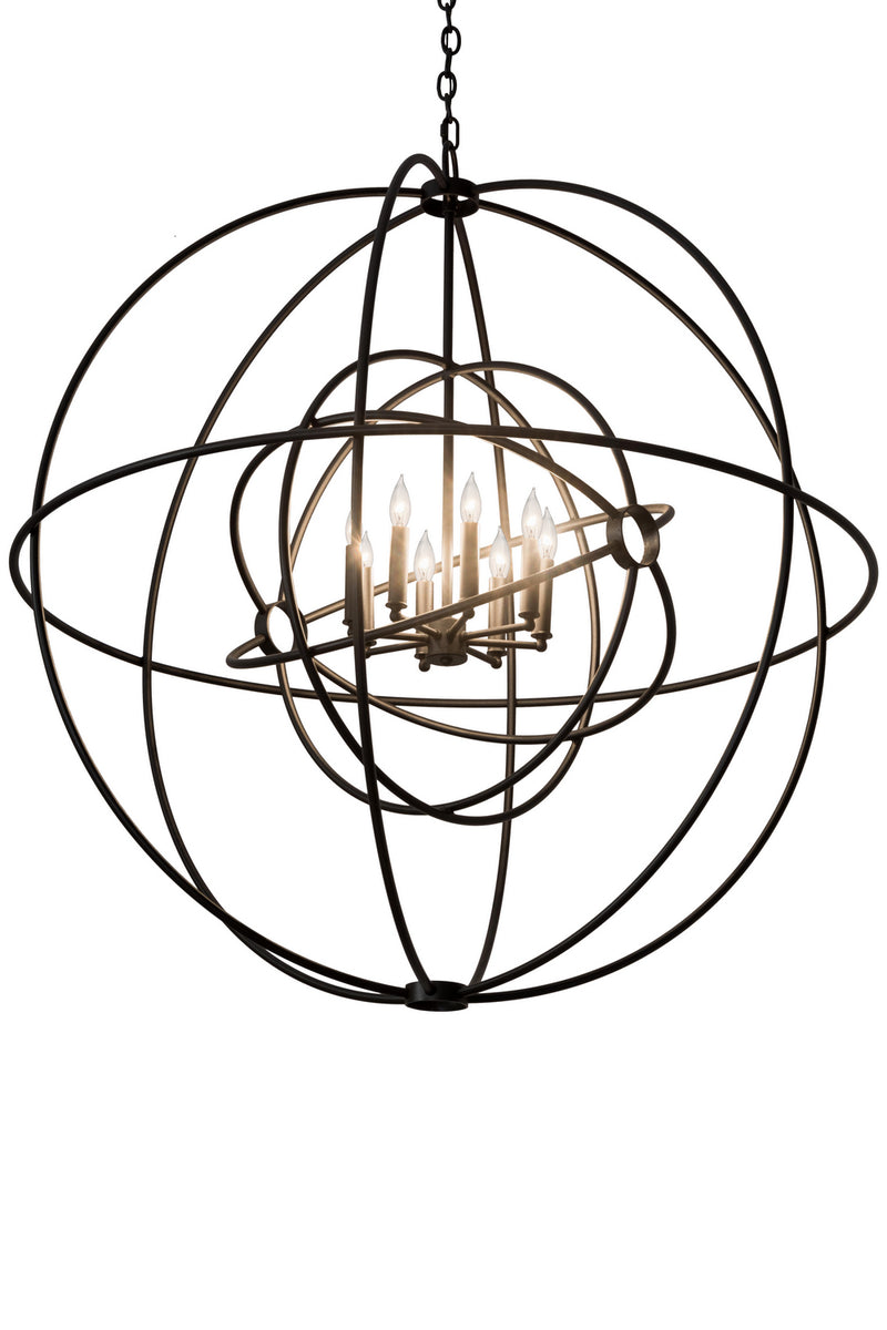 Meyda Tiffany 182735 Eight Light Chandelier, Textured Black