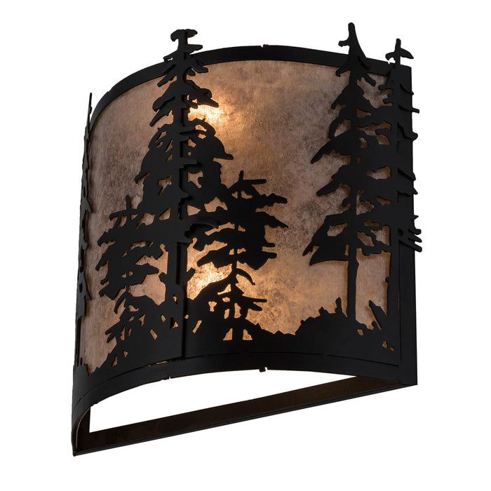 Meyda Tiffany 182748 Two Light Wall Sconce, Textured Black