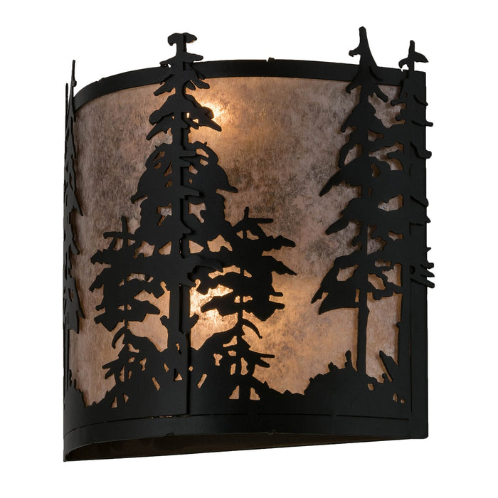 Meyda Tiffany 182748 Two Light Wall Sconce, Textured Black