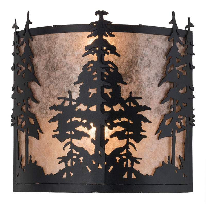 Meyda Tiffany 182748 Two Light Wall Sconce, Textured Black