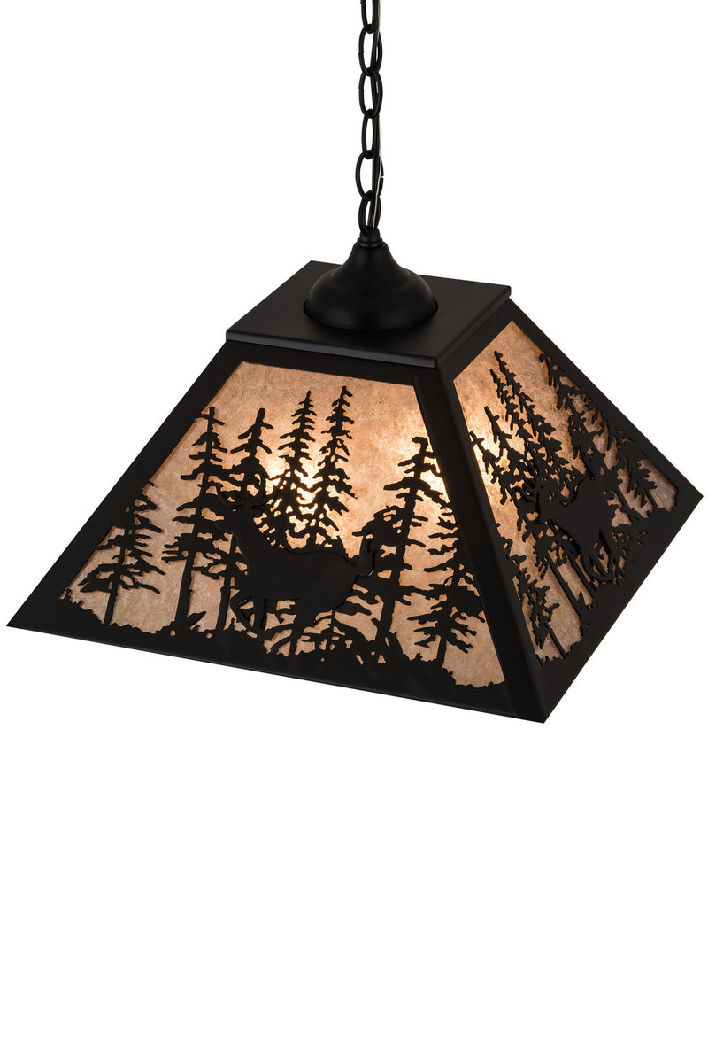 Meyda Tiffany 183017 Two Light Pendant, Textured Black