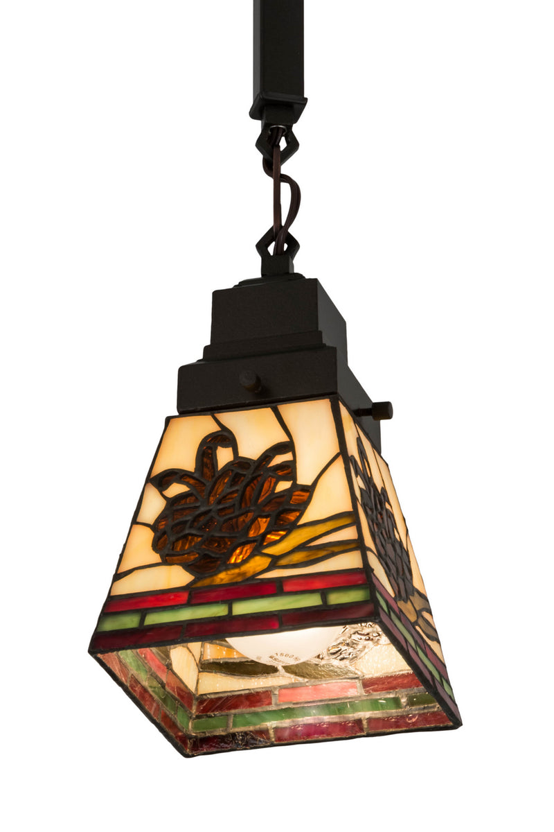 Meyda Tiffany 183026 One Light Mini Pendant, Mahogany Bronze